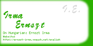 irma ernszt business card